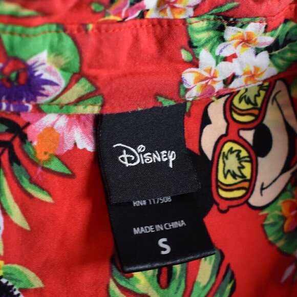 Disney Mickey Mouse Hawaiian Button Front Shirt S - Picture 8 of 8